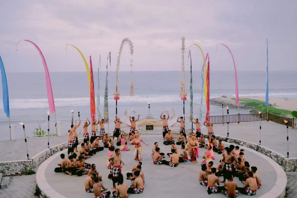 Kecak at Melasti Beach