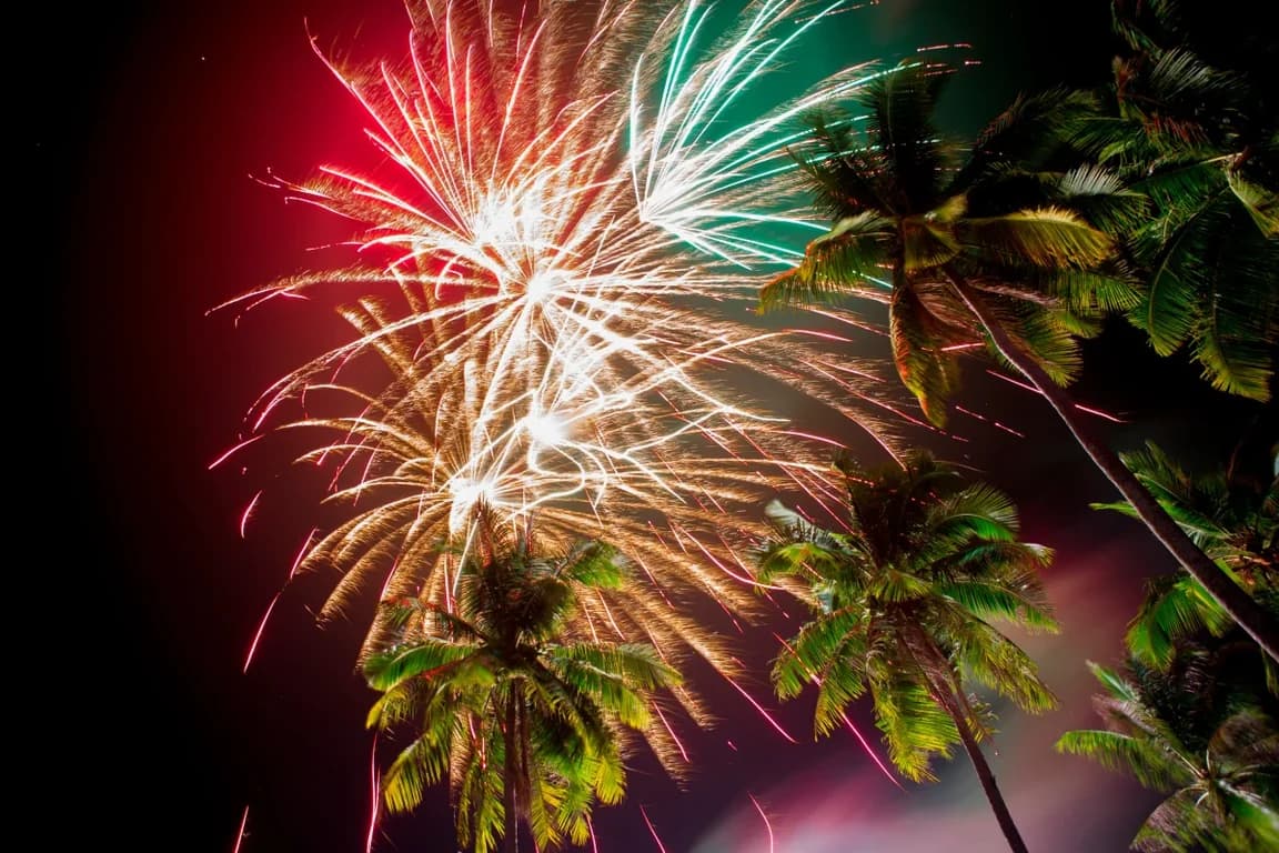 New year’s eve fireworks in Bali
