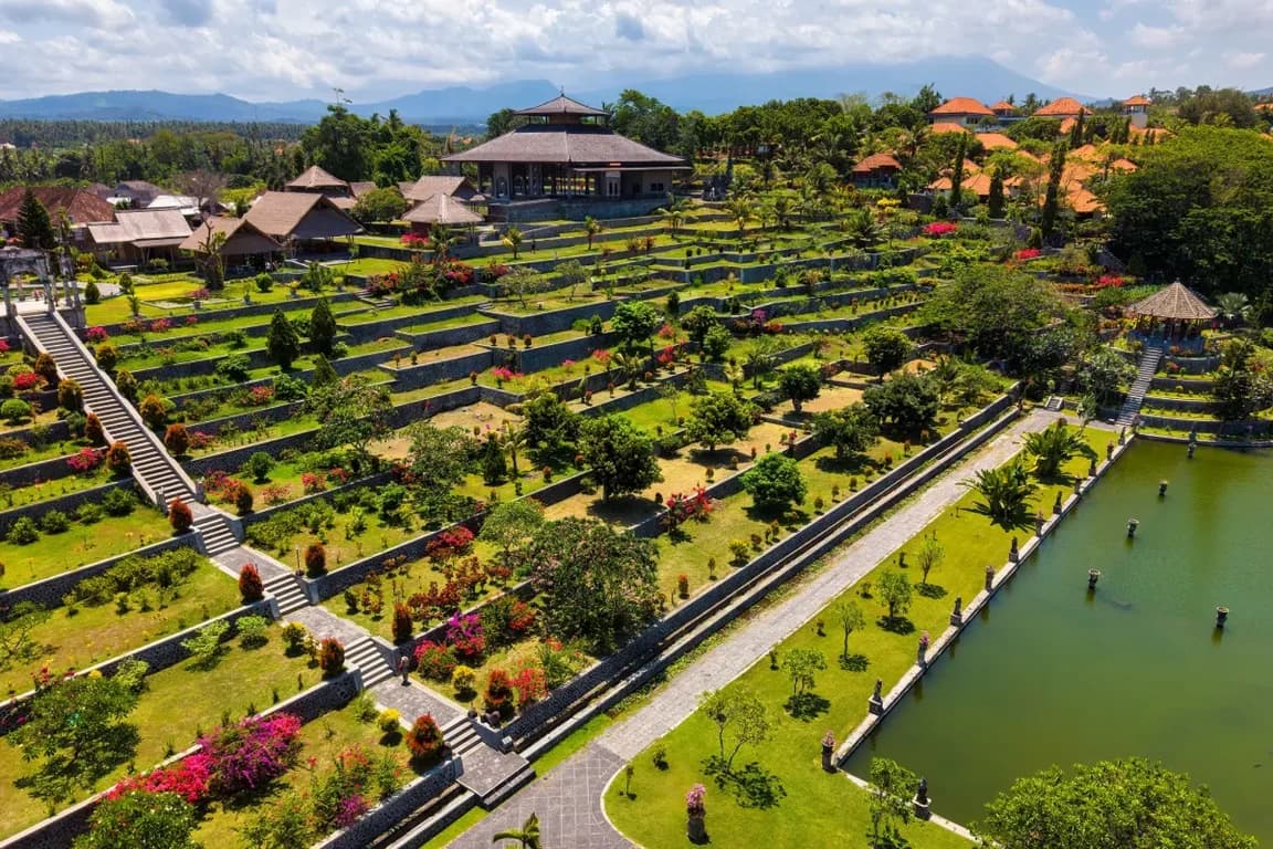 Tirta Gangga aerial view