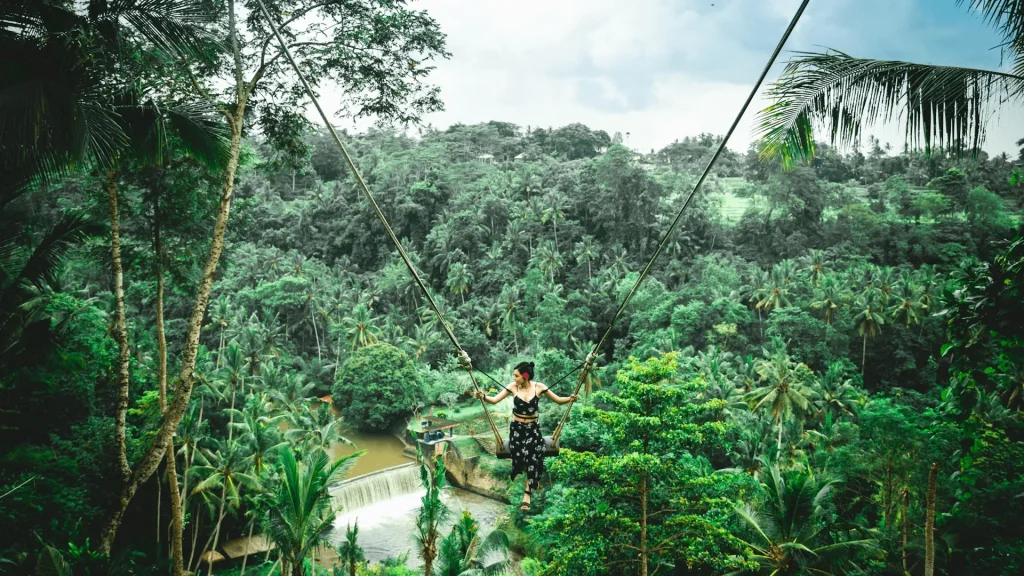 Swing attraction at Bali Swing Ubud